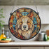 Akita Stained Glass Effect Suncatcher